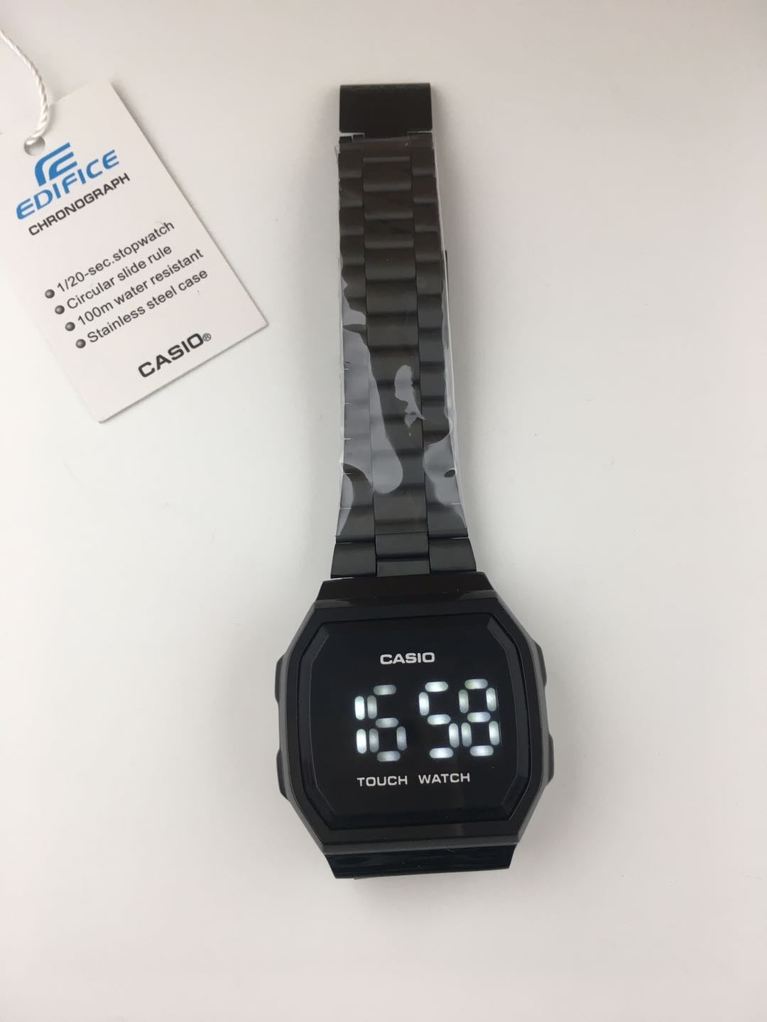 CASIO Vintage Touch Screen LED Watch - Black
