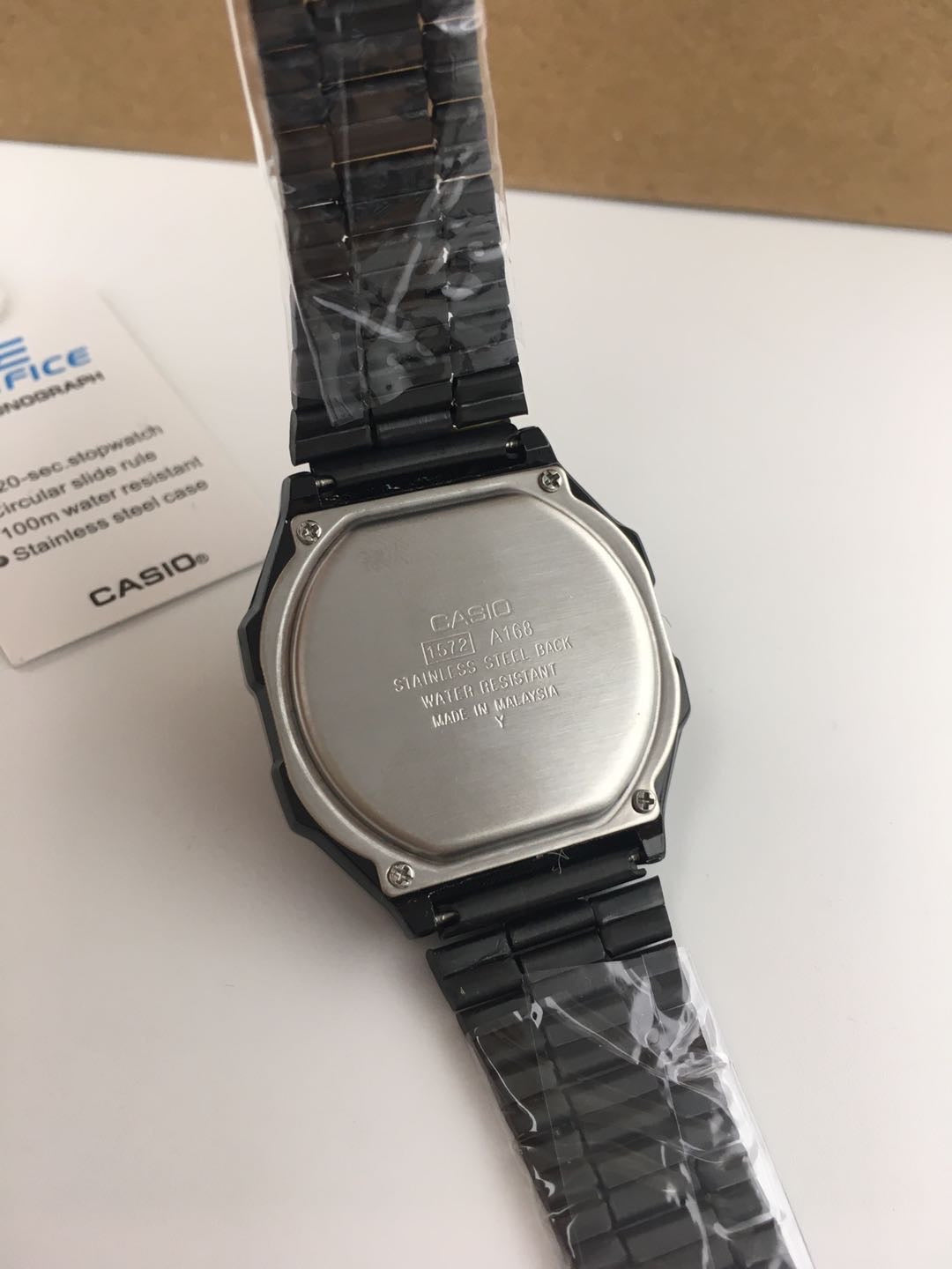 CASIO Vintage Touch Screen LED Watch - Black