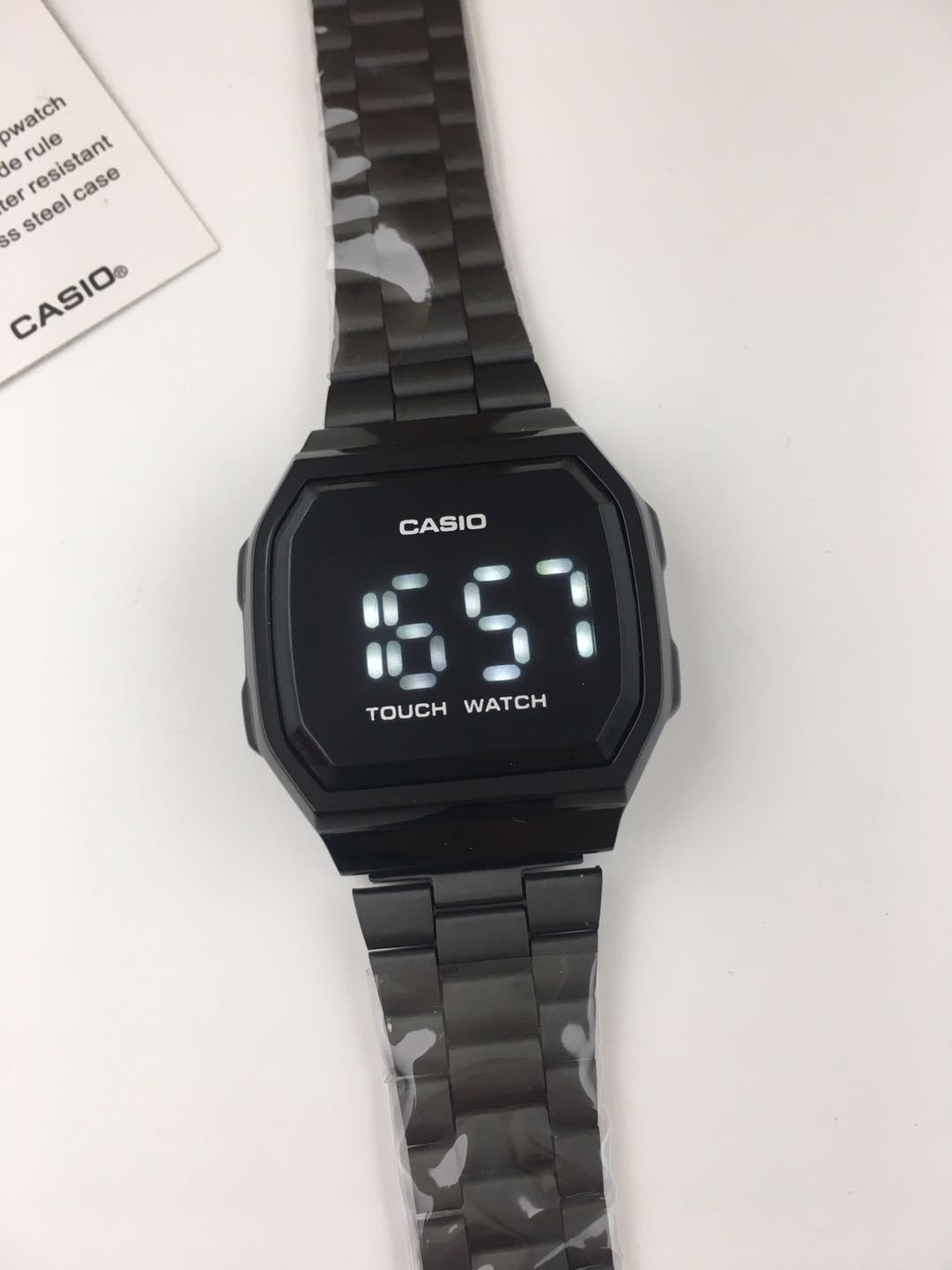 CASIO Vintage Touch Screen LED Watch - Black
