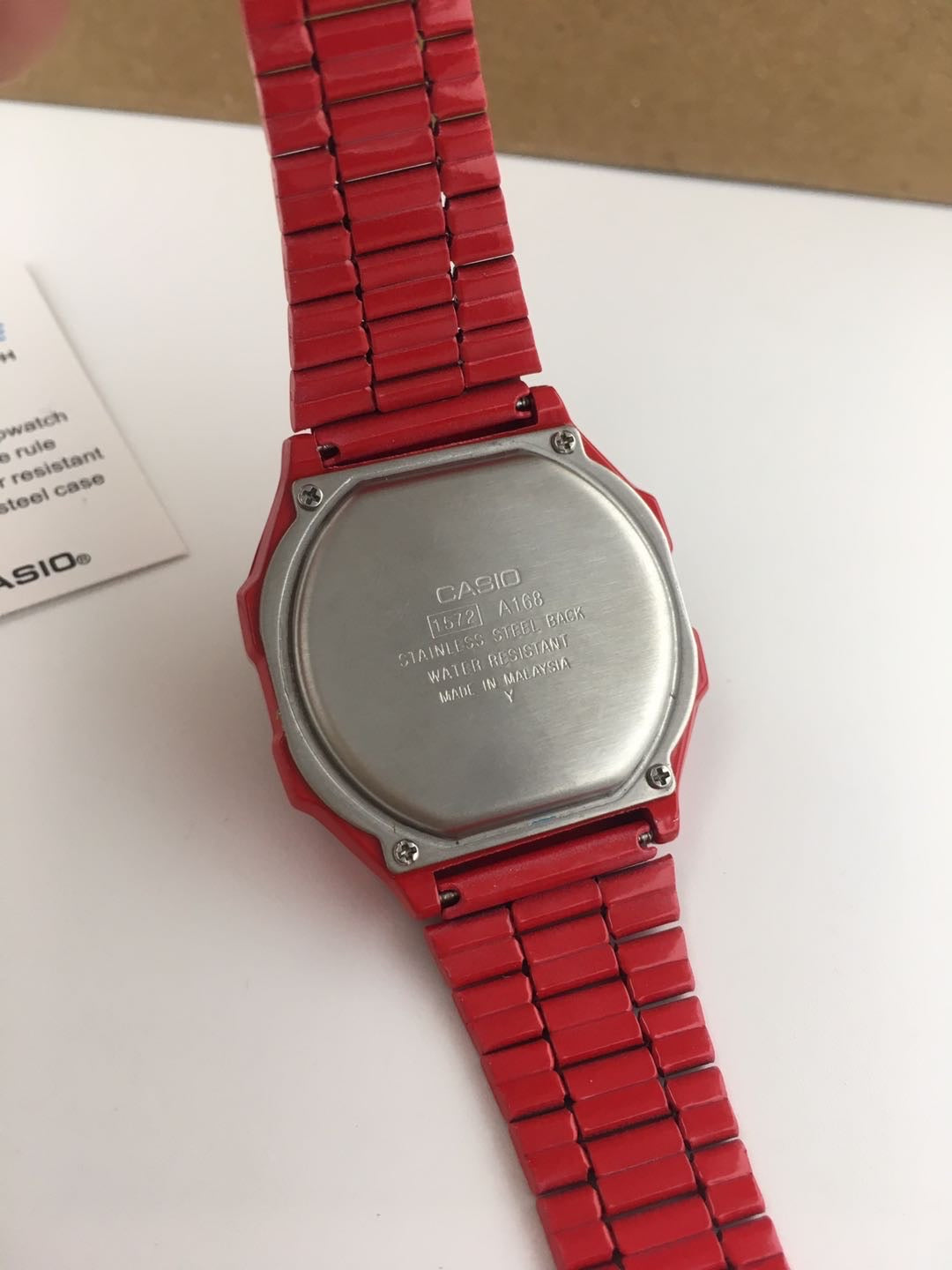 CASIO Vintage Touch Screen LED Watch - Red