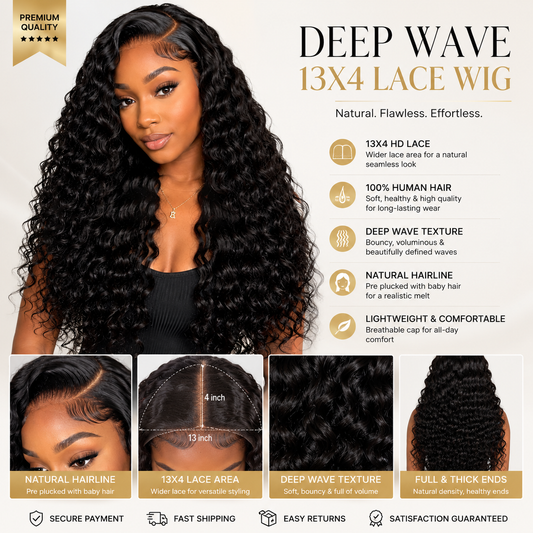 Deep Wave 13x4 Lace Wig