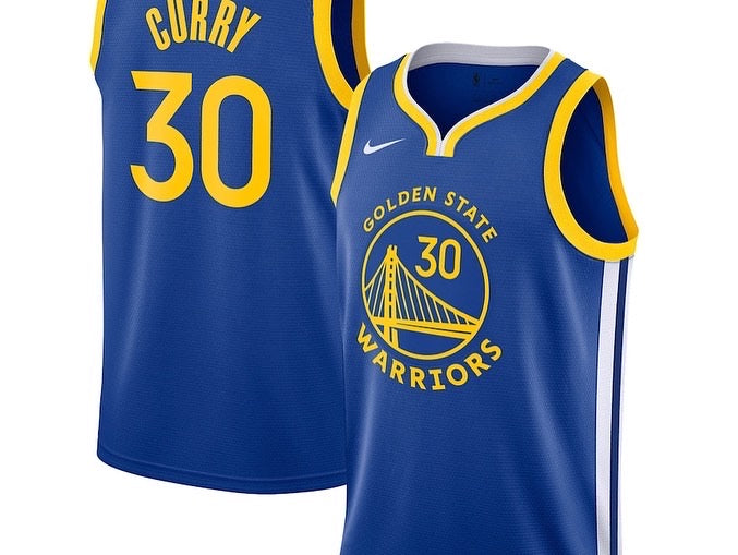 Men's Nike Stephen Curry Royal Golden State Warriors Icon 2022/23 Name &  Number T-Shirt