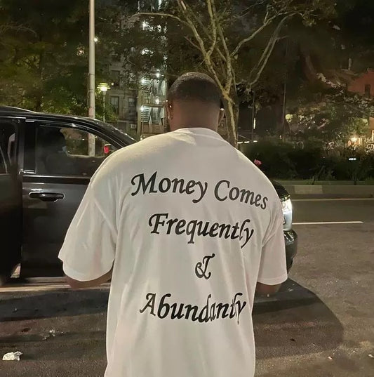 Money Comes Frequently Graphic Tee - White