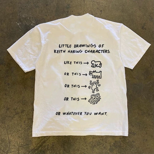 Keith Haring Characters Graphic Tee - White