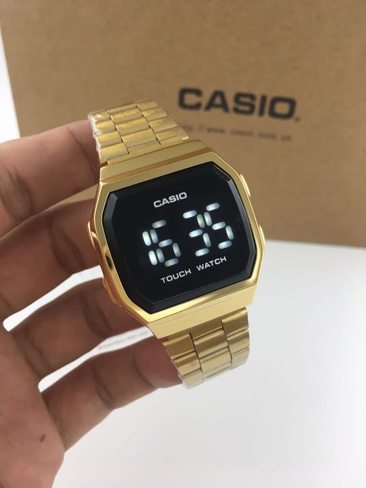 CASIO Vintage Touch Screen LED Watch - Gold