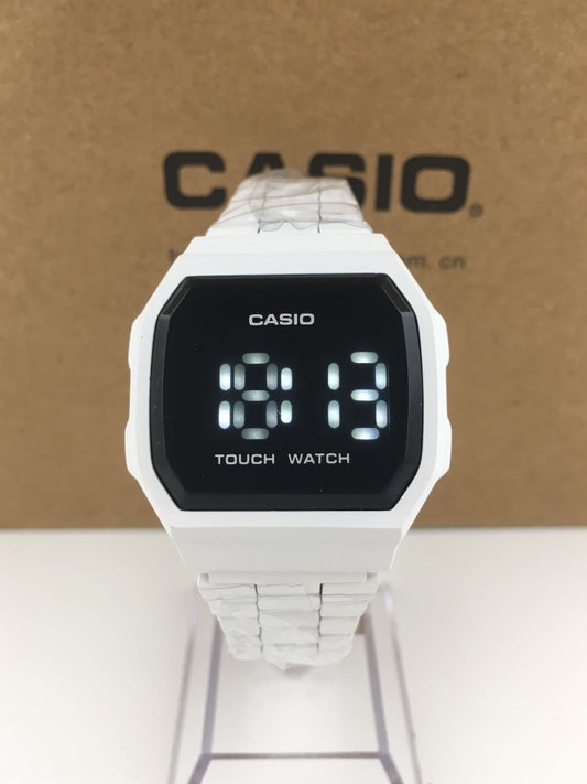 CASIO Vintage Touch Screen LED Watch - White