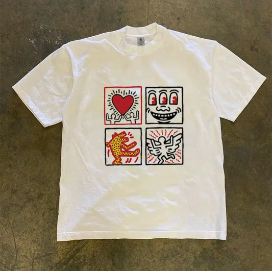 Harajuku Graphic Tee - White