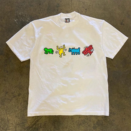 Keith Haring Characters Graphic Tee - White