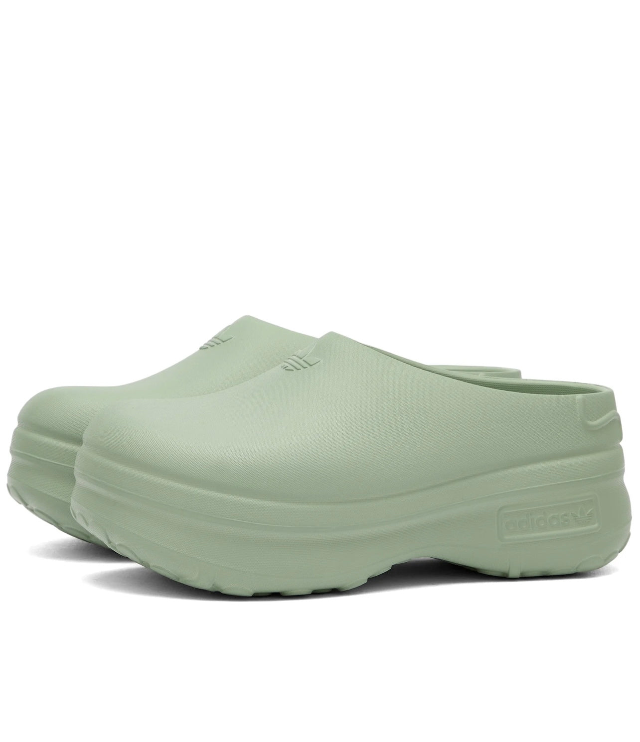 LADIES' ADIFOM STAN SMITH MULE SHOES - Sil Green