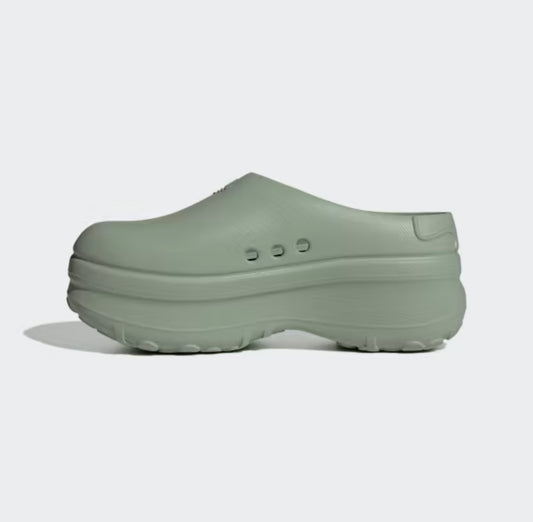 LADIES' ADIFOM STAN SMITH MULE SHOES - Sil Green