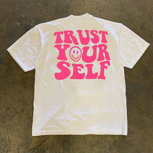 Trust Yourself Graphic Tee - White