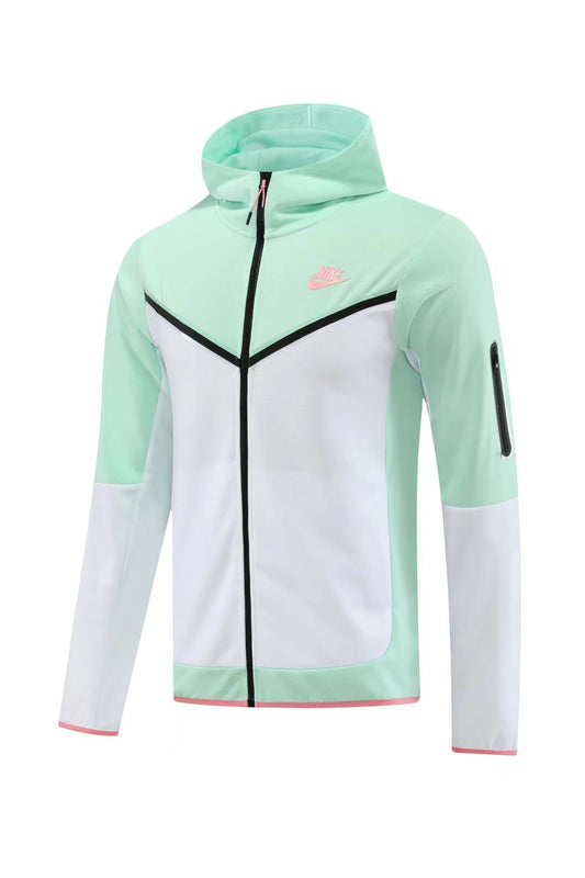 Nike Unisex Tech Fleece Jacket - Green/White
