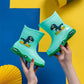 BOYS Non-slip Waterproof Cartoon Dragon Rain Boots-GREEN