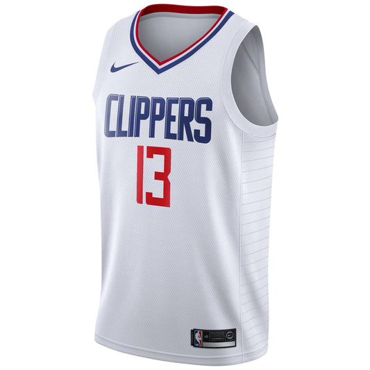 LA Clippers Paul George Nike White 2020/21 Swingman Jersey - Association Edition