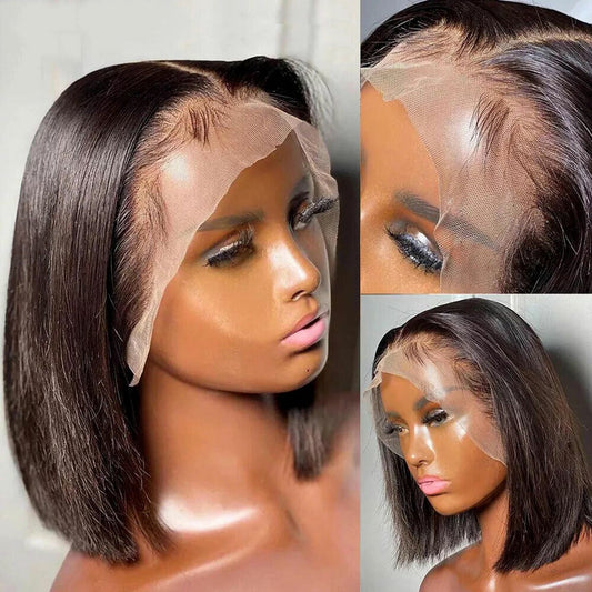 Frontal Virgin Hair Bob Wig - 12"