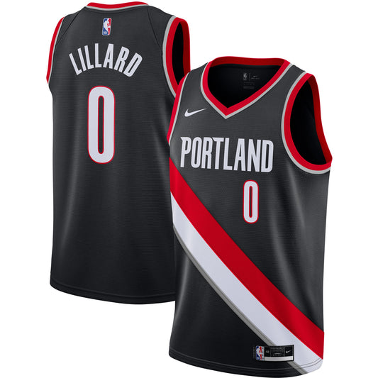 Portland Trail Blazers Damian Lillard Nike Black 2021/22 Swingman Jersey - City Edition