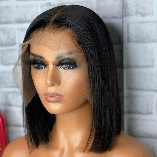 Frontal Virgin Hair Bob Wig - 12"