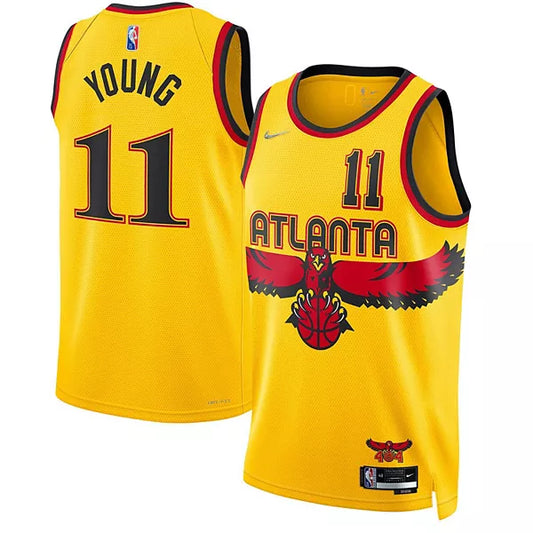 Atlanta Hawks Trae Young Fanatics Branded Yellow 2020/21 Fast Break Player Jersey - Icon Edition