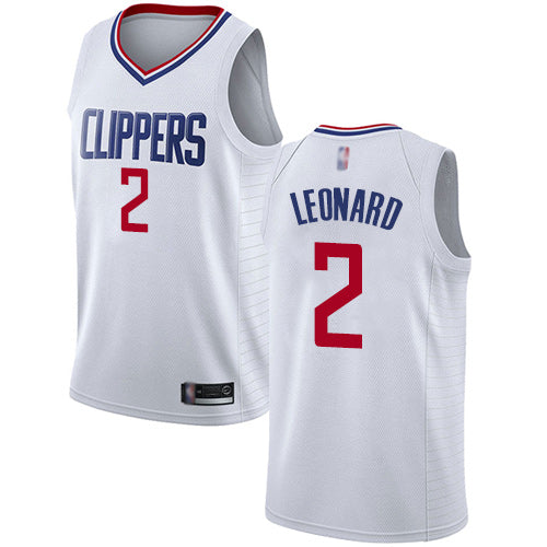 LA Clippers Kawhi Leonard Nike White 2020/21 Swingman Jersey - Association Edition