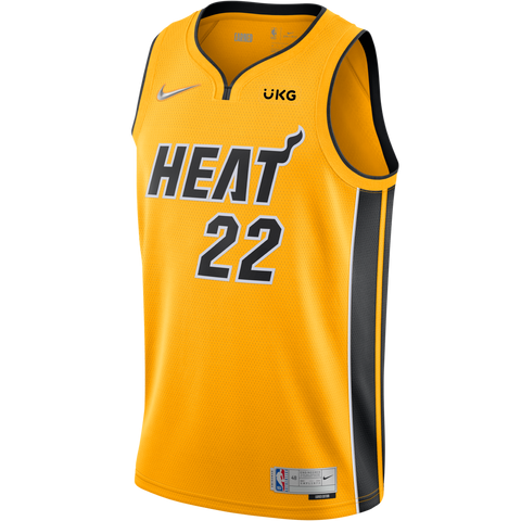 Miami Heat Jimmy Butler Nike Yellow 2020/21 Swingman Jersey - Icon Edition