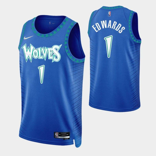 Minnesota Timberwolves Anthony Edwards Nike Blue 2021/22 Swingman Jersey - City Edition